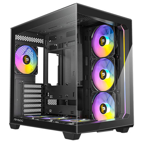 Antec C5 ARGB - Black, Mid Tower, ATX/Micro-ATX/ITX, 270° Tempered Glass, USB-C, 7× PWM ARGB Fans, 360mm Radiator, 2Yr Wty - Image 5