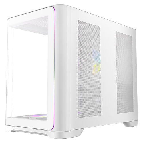 Antec C5 Curve ARGB ATX mATX, Dual Chamber, 4x Perfromance PWM ARGB fans, 4mm TG, USB Type-C 3.2 Gen 2 x 1, Mid Tower White Case - Image 1
