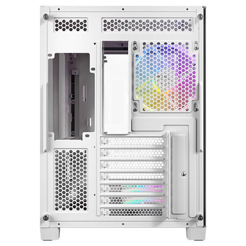 Antec C5 Curve ARGB ATX mATX, Dual Chamber, 4x Perfromance PWM ARGB fans, 4mm TG, USB Type-C 3.2 Gen 2 x 1, Mid Tower White Case - Image 4