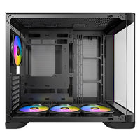 Antec C5 Curve ARGB ATX mATX, Dual Chamber, 4x Perfromance PWM ARGB fans, 4mm TG, USB Type-C 3.2 Gen 2 x 1, Mid Tower Black Case - Image 3