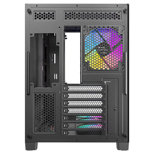 Antec C5 Curve ARGB ATX mATX, Dual Chamber, 4x Perfromance PWM ARGB fans, 4mm TG, USB Type-C 3.2 Gen 2 x 1, Mid Tower Black Case - Image 4