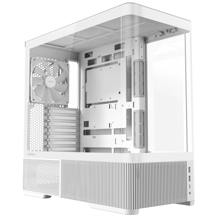 Antec C6 Curve AIR - White, ATX/mATX/ITX, steel/glass, 7 slots, 450mm GPU, 180mm CPU, 3 PWM fans, USB-C 10Gbps - Image 5