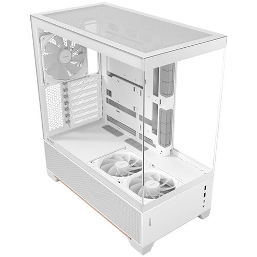 Antec C6 WOOD - White, Mid Tower, ATX/Micro-ATX/ITX, Tempered Glass, USB-C 10Gbps, 3 PWM Fans, 360mm Radiator, 450mm GPU, 2Yr Wty - Image 2