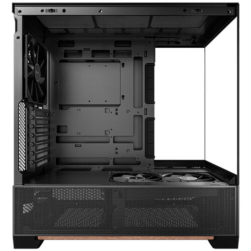 Antec C6 WOOD - Black, Mid Tower, ATX/Micro-ATX/ITX, Tempered Glass, USB-C 10Gbps, 3 PWM Fans, 360mm Radiator, 450mm GPU, 2Yr Wty - Image 3