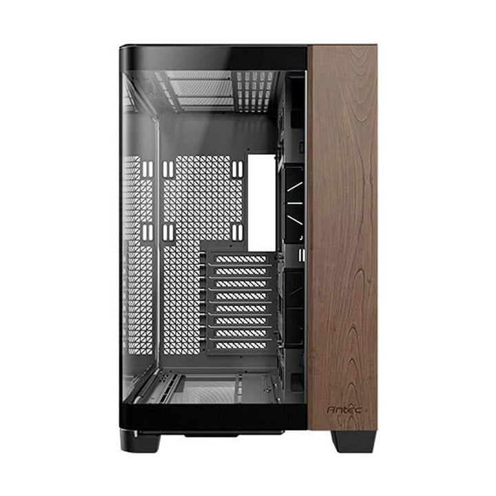 Antec C8 CURVE Wood E-ATX, ATX Seamelss View Front and Side, USB-C, 4mm Tempered Glass, 360mm liquid cooler top, bottom, side. 2x USB 3.0 Black Case - Image 3