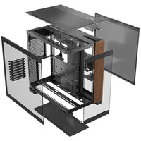 Antec C8 Wood ATX, E-ATX, Seamless Edge View Front and Side, USB-C, 4mm Tempered Glass, 360mm liquid cooler top, bottom, side. 2x USB 3.0 Black Case - Image 4