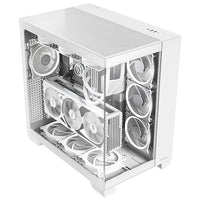 Antec C8 E-ATX, mATX, ITX, Seamless Edge View Front and Side, USB-C, 4mm Tempered Glass, 360mm liquid cooler top, bottom, side. 2x USB 3.0 White Case - Image 2