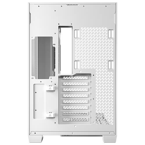 Antec C8 E-ATX, mATX, ITX, Seamless Edge View Front and Side, USB-C, 4mm Tempered Glass, 360mm liquid cooler top, bottom, side. 2x USB 3.0 White Case - Image 3