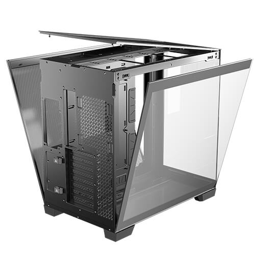 Antec C8 ATX, E-ATX. mATX, Seamless Edge View Front and Side, USB-C, 4mm Tempered Glass, 360mm liquid cooler top, bottom, side. 2x USB 3.0 Black Case - Image 4