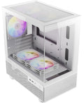 Antec CX200M RGB Elite, mATX, 270 degrees view, USB 3.0 x 2, Audio I/O Bottom. Mesh front and bottom. Clear Glass View, 5x RGB Fans. White Gaming Case - Image 1