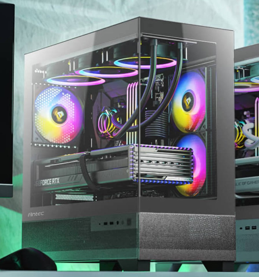Antec CX500M ARGB Seamless  mATX, ITX, USB-C, Up to 6 Fans. 3 x ARGB included (2x Front Right, 1 x Rear). Gaming Case - Image 1