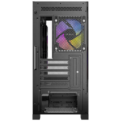 Antec CX500M ARGB - Black, Mini Tower, Micro-ATX/ITX, 270° Tempered Glass, USB-C, 3× ARGB Fans, 360mm Radiator, 1Yr Wty - Image 4