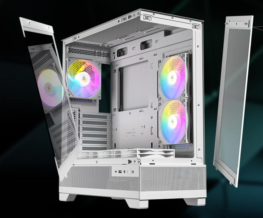 Antec CX700 ARGB White, ATX, USB Type-C 3.2 Gen 2, Tool Free Panels, Vertical Cooling, 3x 120mm PWM ARGB Fans, Heat dissipationg Gaming Case - Image 1