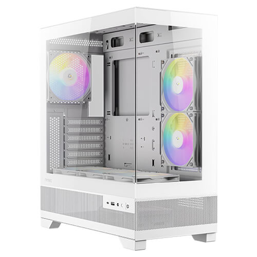 Antec CX700 ARGB - White, Mid Tower, ATX/Micro-ATX/ITX, 270° Tempered Glass, USB-C, 3× ARGB PWM Fans, 360mm Radiator, 1Yr Wty - Image 1
