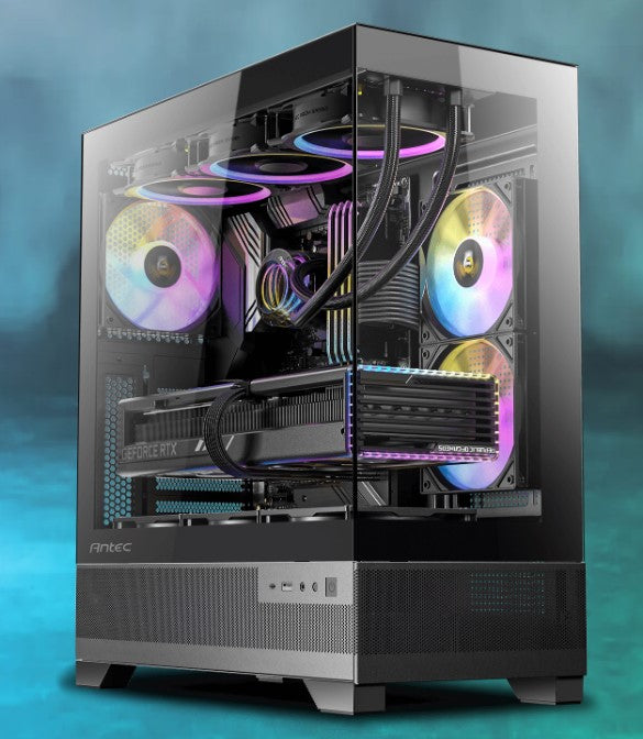 Antec CX700 ARGB Black, ATX, USB Type-C 3.2 Gen 2, Tool Free Panels, Vertical Cooling, 3x 120mm PWM ARGB Fans, Heat dissipating Gaming Case - Image 2