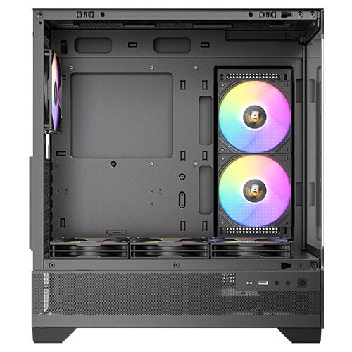 Antec CX700 ARGB - Black, Mid Tower, ATX/Micro-ATX/ITX, 270° Tempered Glass, USB-C, 3× ARGB PWM Fans, 360mm Radiator, 1Yr Wty - Image 3