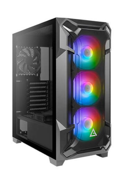(LS) Antec DF600 FLUX ATX,  5 x120mm Fans Included, 3x ARGB & 2x PWM + Fan Controller, Tempered Glass Side, 2x USB 3.0 High Airflow Thermal Gaming Cas - Image 2