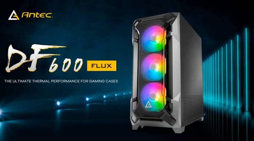 (LS) Antec DF600 FLUX ATX,  5 x120mm Fans Included, 3x ARGB & 2x PWM + Fan Controller, Tempered Glass Side, 2x USB 3.0 High Airflow Thermal Gaming Cas - Image 5