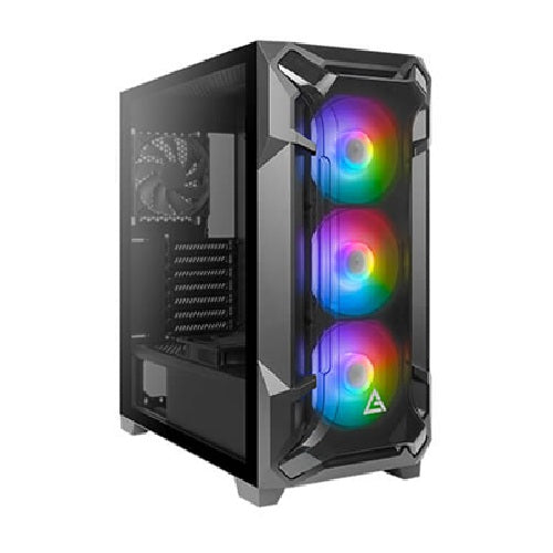 Antec DF600 FLUX - Black, Mid Tower, ATX/Micro-ATX/Mini-ITX, Tempered Glass, 5 Pre-installed Fans, ARGB, 360mm Radiator, 405mm GPU, 2Yr Wty - Image 1