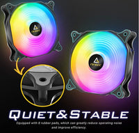 Antec F12 Racing ARGB 3 Pack w/ ARGB and PWM Controller. Full Spectrum ARGB lighting and efficient cooling. Visual appealing 120mm x 3 Case Fan.(LS) - Image 4