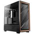 Antec Flux ATX, Black Premium Walnut Trim, 5x Black PWM Performance Fans. Ultra Cooling Design, ARGB Controller, Mid Tower Case - Image 1