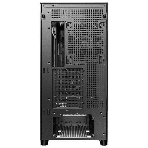Antec Flux ATX, Black Premium Walnut Trim, 5x Black PWM Performance Fans. Ultra Cooling Design, ARGB Controller, Mid Tower Case - Image 3