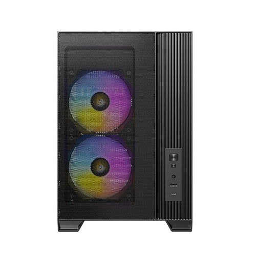 Antec Flux M Micro ATX/ITX, TG side, 5 slots, 2x3.5”,2x2.5”, 6x120mm fans incl ARGB, 360mm rad, GPU≤405mm, CPU≤175mm, USB-C. Compact MicroATX Case - Image 5