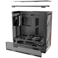 Antec FLUX PRO, E-ATX, Premium Walnut, Iunity Temperature Disp. CPU and GPU LED Display, 6x High Performance Fans, ARGB PWN Ctrl, PSU Shift, Case - Image 2