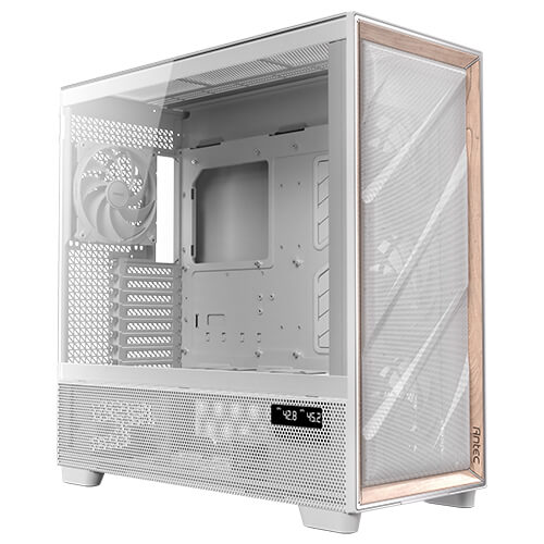 Antec Flux Pro EUV - White, Full Tower, E-ATX/ATX/Micro-ATX/ITX, Tempered Glass, Wood Front, USB-C, 6× PWM Fans, 2Yr Wty - Image 5