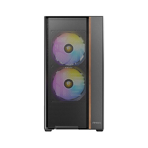 Antec Flux Rear ATX Micro-ATX ITX, TG side, 7 slots, 1x3.5”,2x2.5”, 5 fans incl ARGB, 360mm rad, GPU≤400mm, Mid Tower case