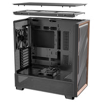 Antec Flux SE ATX, E-ATX, matx, Walnut Wood Trim Solid Side Panel, 5 x PWM Fans, Multi-Direction Vent design, Removable Top Cooling Bracket. Case - Image 2