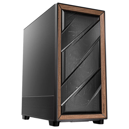 Antec Flux SE - Wallnut, Mid-Tower, E-ATX/Micro-ATX/ITX, F-LUX Airflow, 5xPWM Fans, E-ATX, 420mm Rad, 408mm GPU, USB-C 10Gbps, 2Yr Wty - Image 1