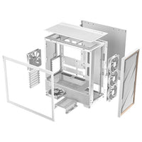 Antec Flux ATX, White Premium Birch Trim, 5x white PWM Performance Fans. Ultra Cooling Design, PWM ARGB Controller w/ MB Sync, Mid Tower Case - Image 4