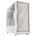 Antec Flux - White, Mid Tower, E-ATX/ATX/Micro-ATX/ITX, Tempered Glass, Wood Front, USB-C 10Gbps, 5× PWM Fans, 2Yr Wty - Image 1
