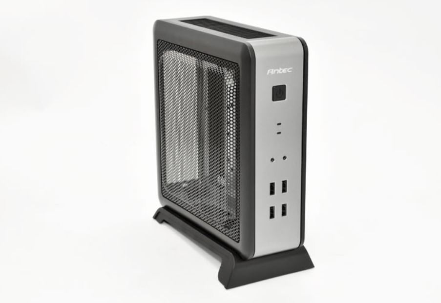 Antec ISK110-VESA ITX MB, Slim Form Factor case with External 90w PSU. 2 x USB 3.0 and 2 x USB 2.0. HD Audio. VESA Bracket 100x 100. Case Nuc (LS) - Image 1