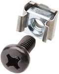 Astrotek M6 Cage Nuts & Screws (Pack of 10) Silver Color Oxide Finish Phillips Drive Length Fully Threaded - Image 1