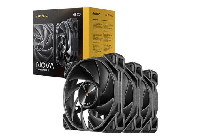 Antec Nova 120 PWM 3-Phase Speed Controller. Low Power, High Heat Dissipation, Low Noise Ultimate Fan - 3 Packs with controller - Image 1