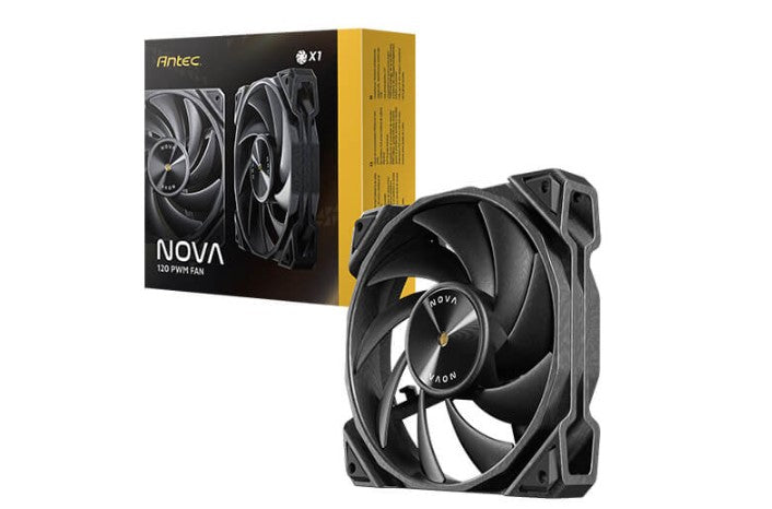 Antec Nova Black 120 PWM 3-Phase Speed Controller. Low Power, High Heat Dissipation, Low Noise Ultimate Fan - 1x Fan with controller - Image 1