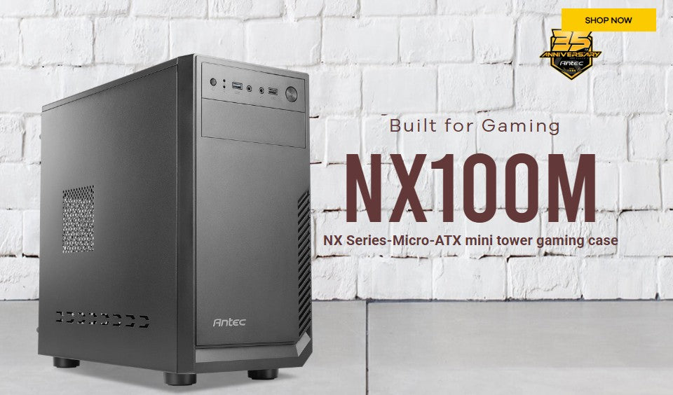 Antec NX100M mATX Business Office Case +  True 450w Continuos PSU. 1x 5.25" ODD, USB3.0 x 1,USB2.0 x 1. 1x 80mm Fan. 8PIN EPS, 2x PCIE. TAC 2.0. - Image 2