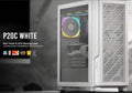 Antec P20C White, ATX, E-ATX, ATX, USB-C, Cable management , 4x HDD or SSD , 375mm GPU, 170mm CPU  3x PWM white 12 CM Fan, Tempered Glass,  Case (LS) - Image 1