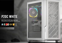 Antec P20C White, ATX, E-ATX, ATX, USB-C, Cable management , 4x HDD or SSD , 375mm GPU, 170mm CPU  3x PWM white 12 CM Fan, Tempered Glass,  Case (LS) - Image 1