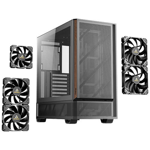 Antec P30 Air 478×222×465 mm, Steel+Plastic+Wood, ATX/mATX/ITX, 4mm TG, 2xUSB3.0, Type-C, 7 slots, 2/1×3.5"/2.5", fans 5, GPU 405 mm Mid Tower Case - Image 4