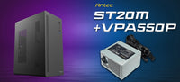 Antec ST20M + VPA550P, Mid Tower, mATX/ITX, 1x120mm Rear Fan, GPU ≤265mm, CPU ≤150mm, 550W PSU, Active PFC, 2x PCIe - Image 1