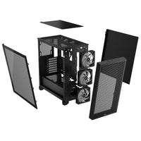 Corsair 3000D RGB AIRFLOW Mid-Tower PC Case - Black, ATX, 360 GPU, 170 CPU cooler, 220 PSU, 3x AR120 RGB, 2x USB-A 3.2 Gen 1 - Image 4