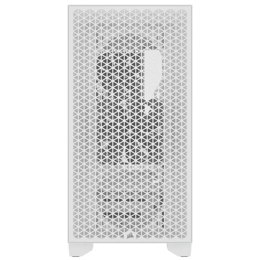 Corsair 3000D AIRFLOW Mid-Tower PC Case - White, Tempered Glass, ATX, 360mm GPU, 170mm CPU, 360mm radiator, 7 slots, USB 3.2, Dust Filtered, 2yr wty - Image 2