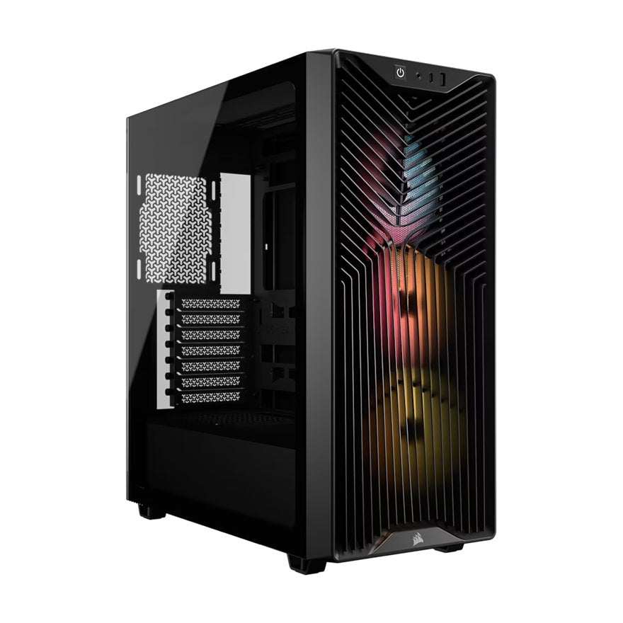 Corsair 3200D RS ARGB Mid-Tower PC Case -Black, ATX mATX ITX, TG panel, ARGB fans, 400mm GPU, 165mm CPU, 360mm rad, USB-C, 7 slots, 2x2.5 1x3.5, 2yr w - Image 5