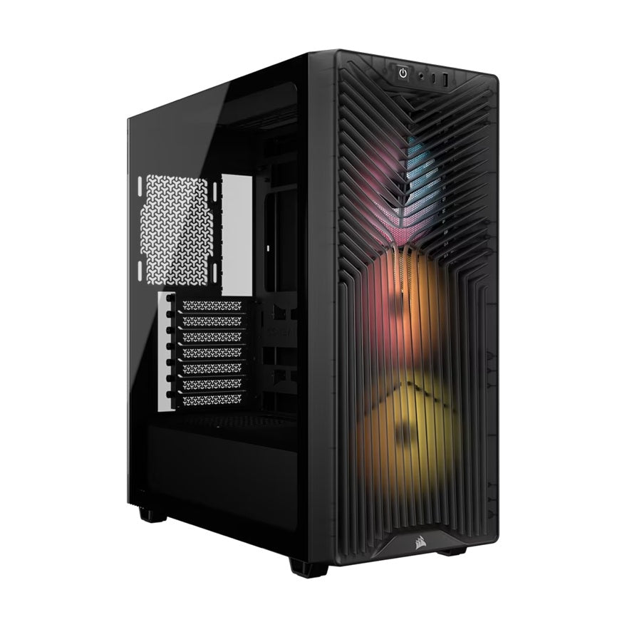 Corsair 3200D RS ARGB Mid-Tower PC Case -Smoke, ATX mATX ITX, TG panel, ARGB fans, 400mm GPU, 165mm CPU, 360mm rad, USB-C, 7 slots, 2x2.5 1x3.5, 2yr w - Image 1