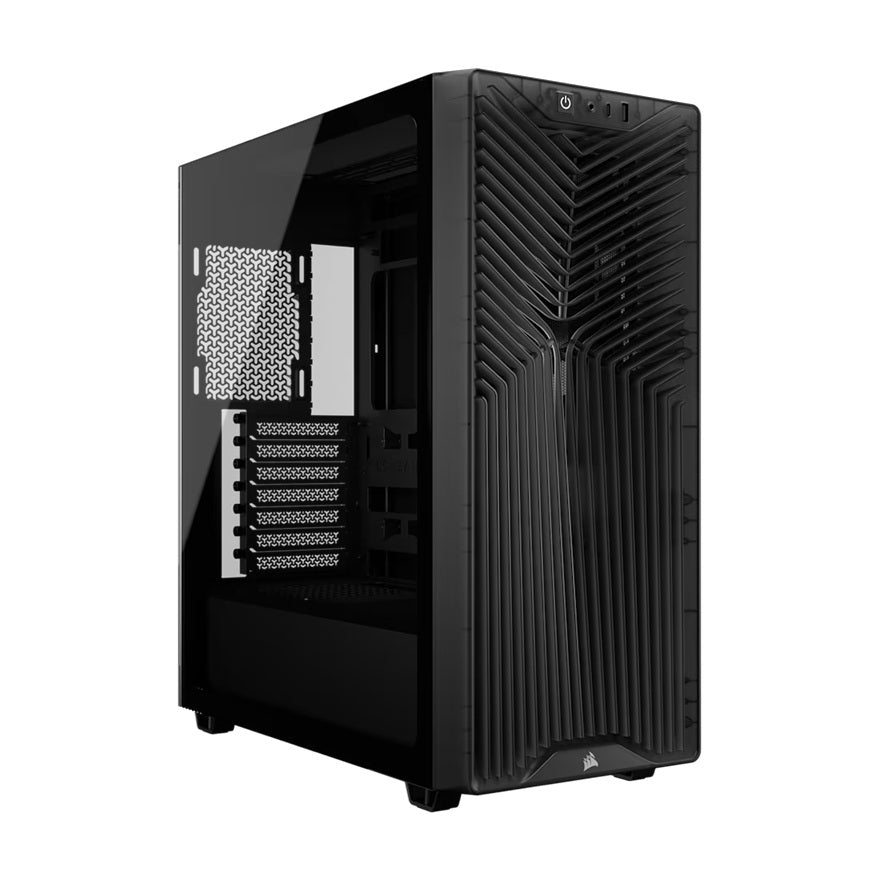 Corsair 3200D RS Mid-Tower PC Case - Smoke, ATX mATX ITX, TG panel, 400mm GPU, 165mm CPU, 360mm rad, USB-C, 7 slots, 2x2.5 1x3.5, 2yr wty, steel TG - Image 1