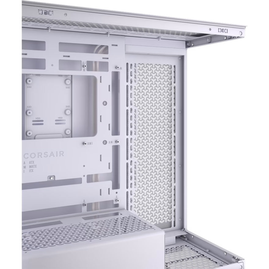 Corsair 3500X Mid-Tower PC Case - White, Steel, Tempered Glass, ATX/E-ATX, 7 Slots, 425mm GPU, 170mm CPU, 2yr wty - Image 3