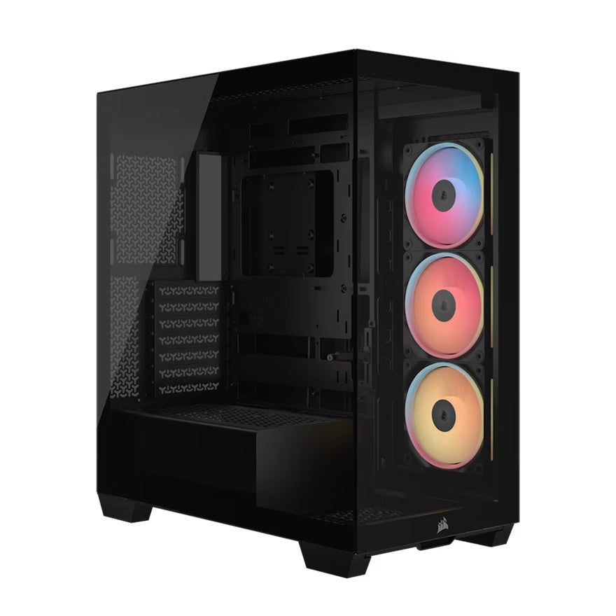Corsair 3500X LX-R RGB iCUE LINK Mid-Tower PC Case - Black, E-ATX, Side 360mm Rad, Glass Panels, USB-C, RS ARGB Fans, 425mm GPU, iCUE LINK Ready - Image 1